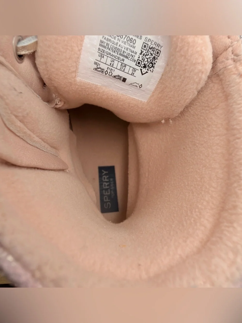 Sperry Blush Lace-Up Duck Boots